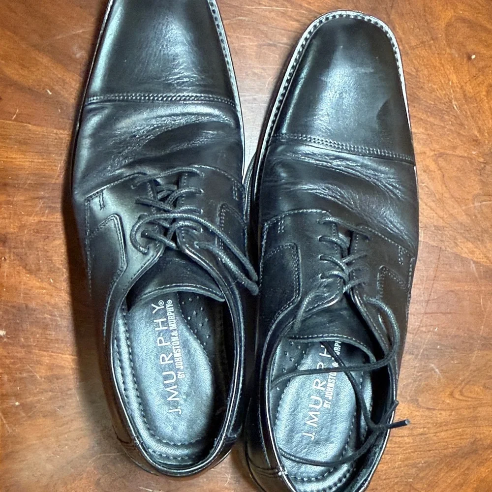 Johnston‎ & Murphy Black Leather Oxfords